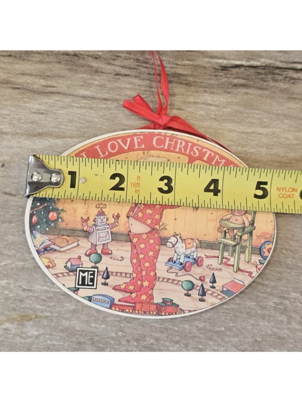 Vintage Mary Engelbreit “I Love Christmas” Ornament